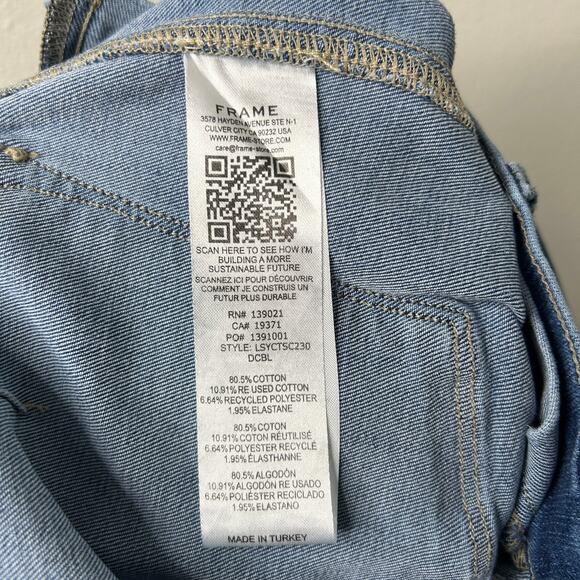 FRAME Le Sylvie Crop High-Rise Slim Straight Jeans Women’s Size 28 - Picture 11 of 13